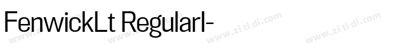 FenwickLt RegularI字体转换